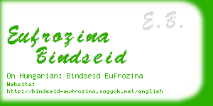 eufrozina bindseid business card